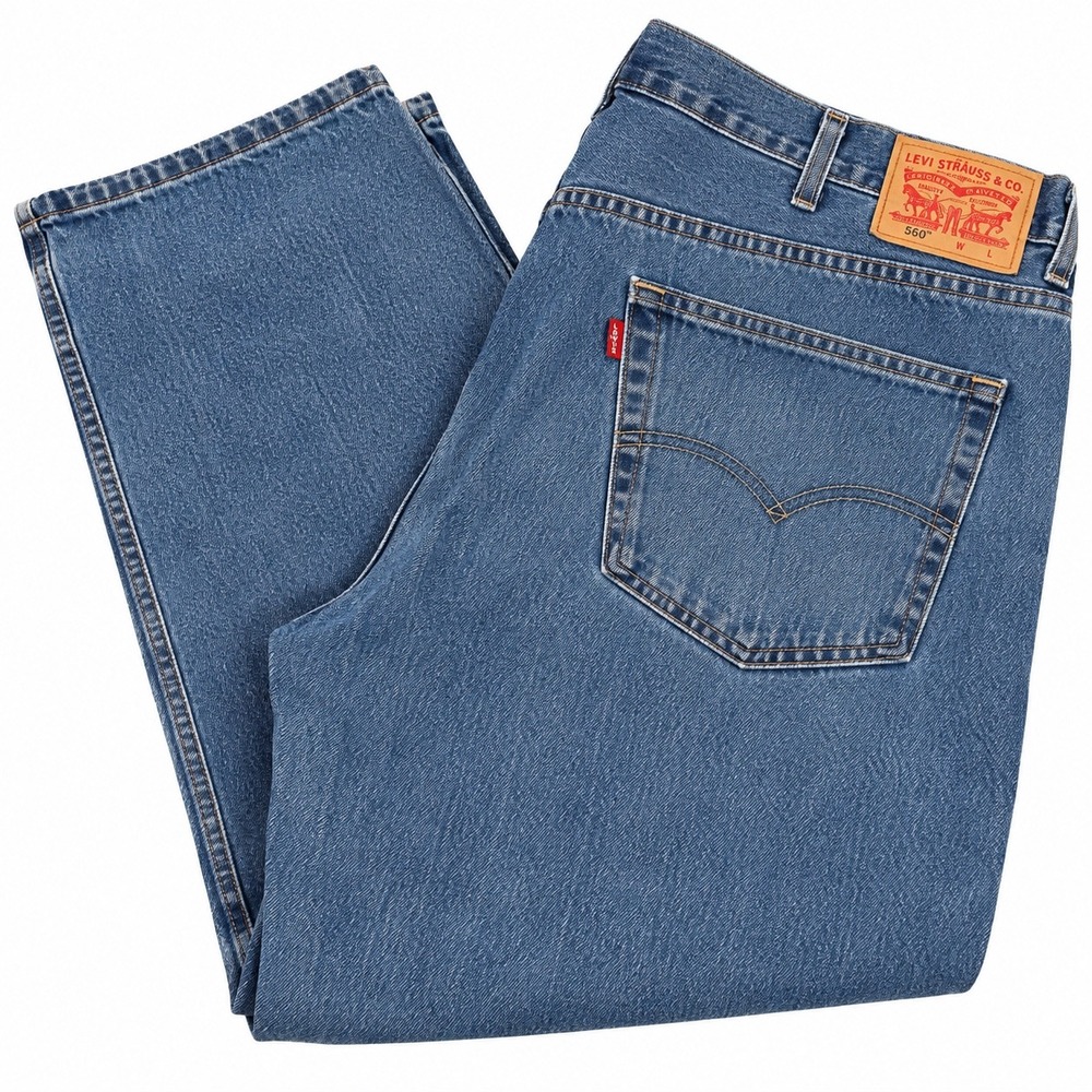 Levi's 560 Men's Jeans 44x30 Comfort Fit Loose Tapered Leg Medium Wash Denim